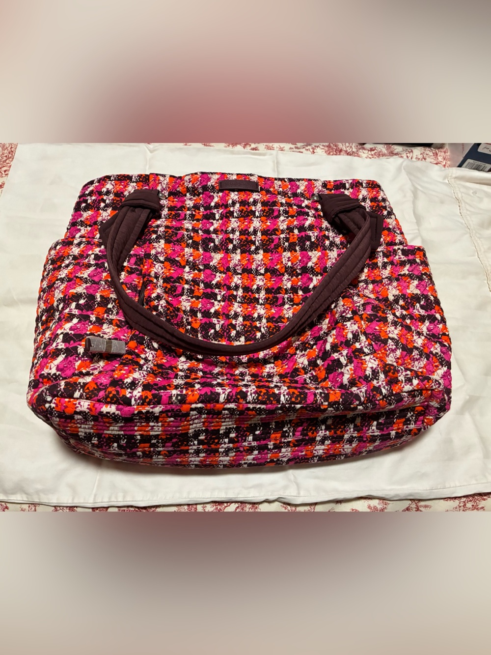 Vera Bradley Hadley East West Tote Bag in Houndstooth Tweed Sz OS
